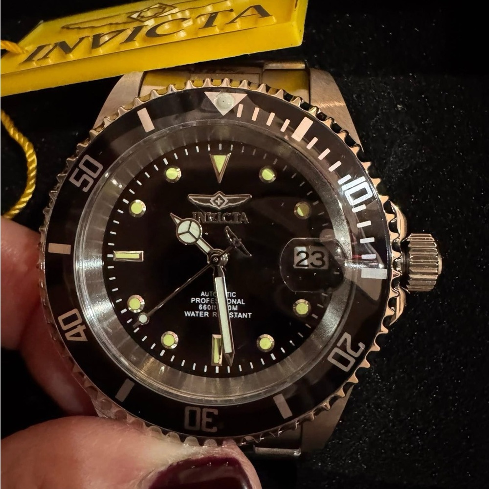 Invicta Black and Silver Dive Watch